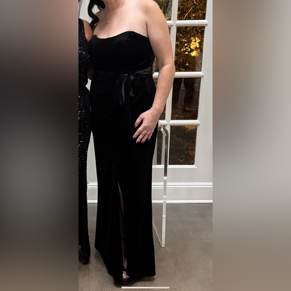 Revelry Amara Black Velvet Dress